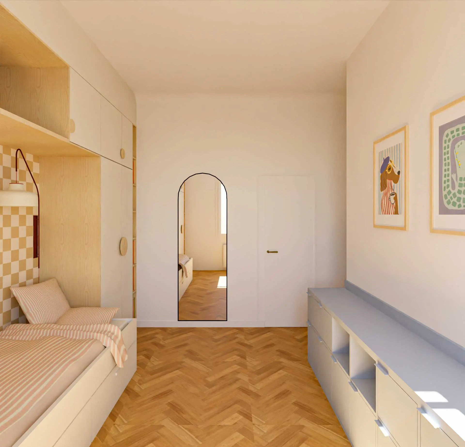 chambre enfant arche Ikea lit banquette évolutif bureau meuble Tylko Bordeaux