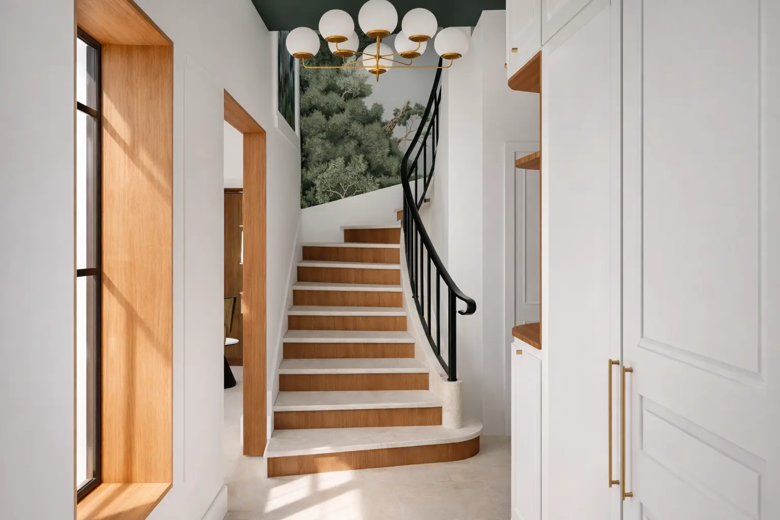 hall entrée maison de maître Art Déco rénovation Hyères