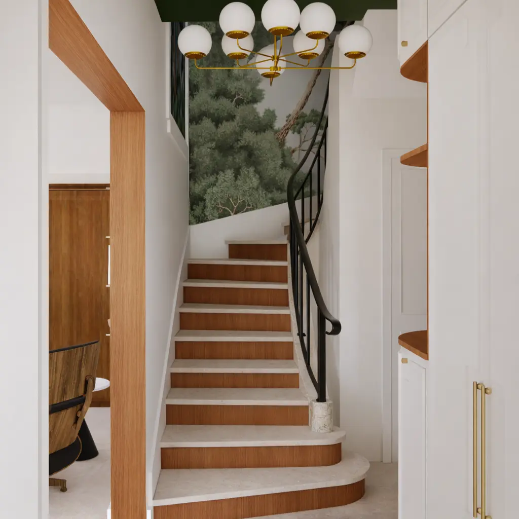 hall entrée maison de maître Art Déco rénovation Hyères