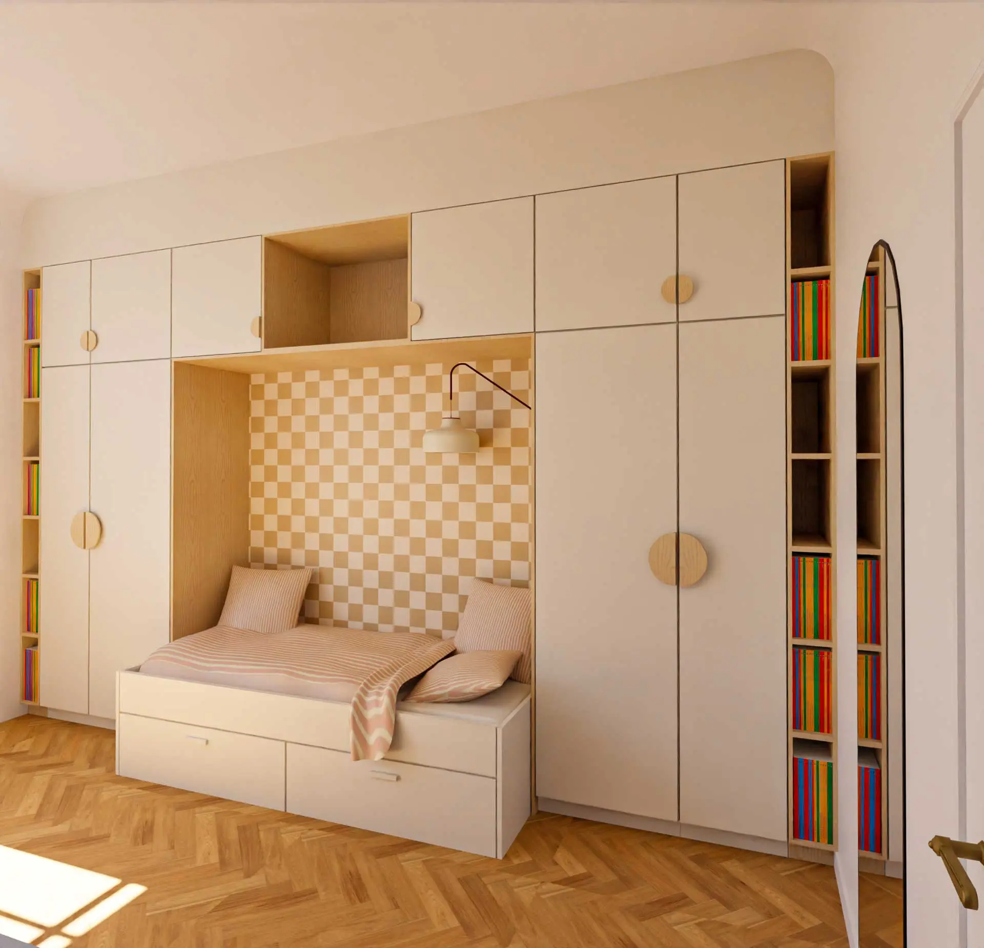 chambre enfant arche Ikea lit banquette évolutif bureau meuble Tylko Bordeaux