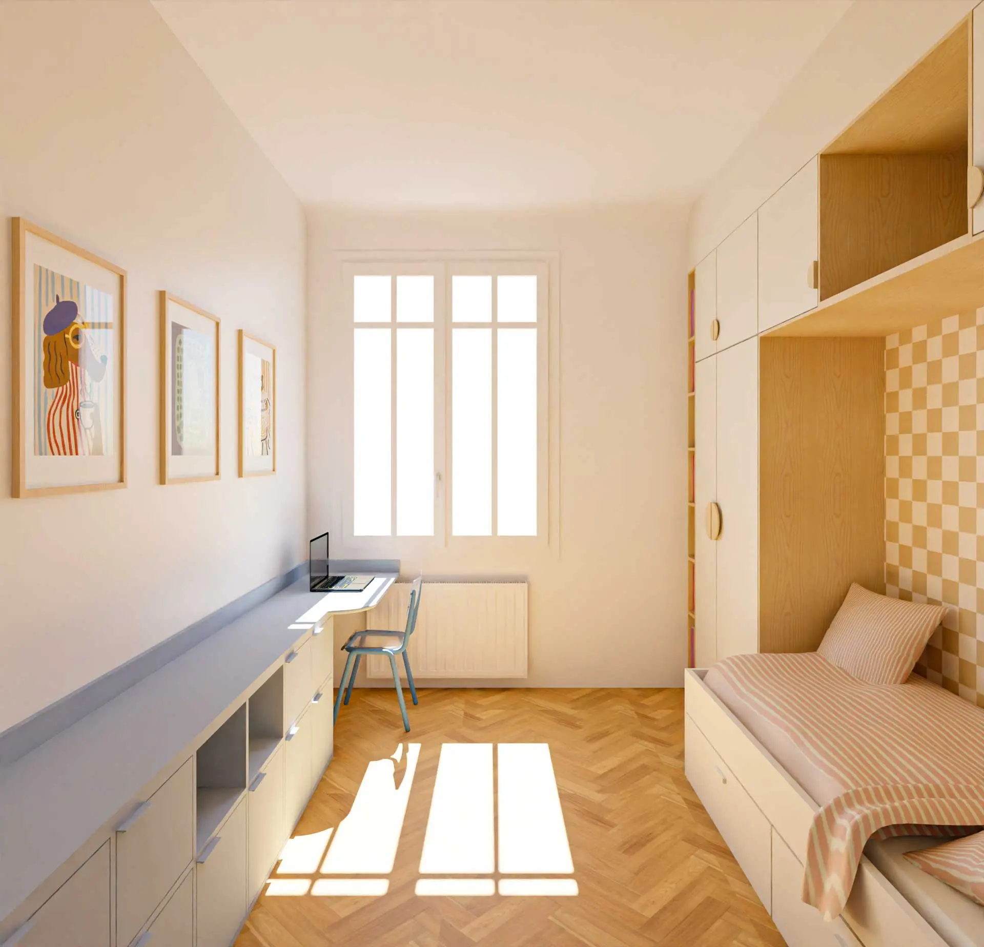 chambre enfant arche Ikea lit banquette évolutif bureau meuble Tylko Bordeaux