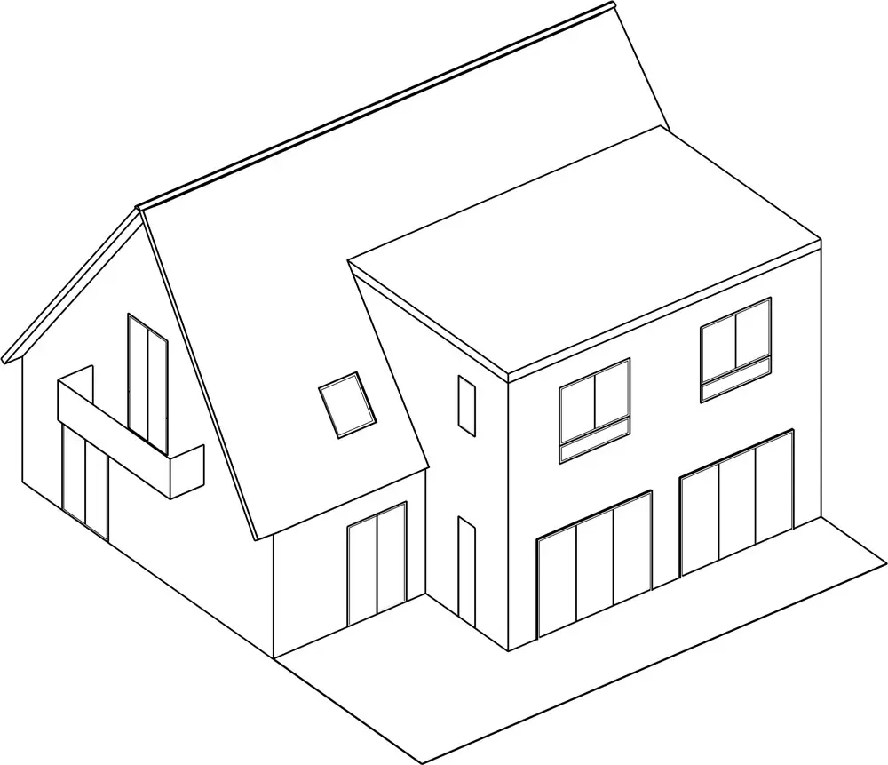 Isneauville - Extension Maison + Rénovation 140m² Normandie - Façade Moderne